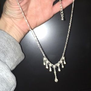 Sterling silver and rhinestone necklace